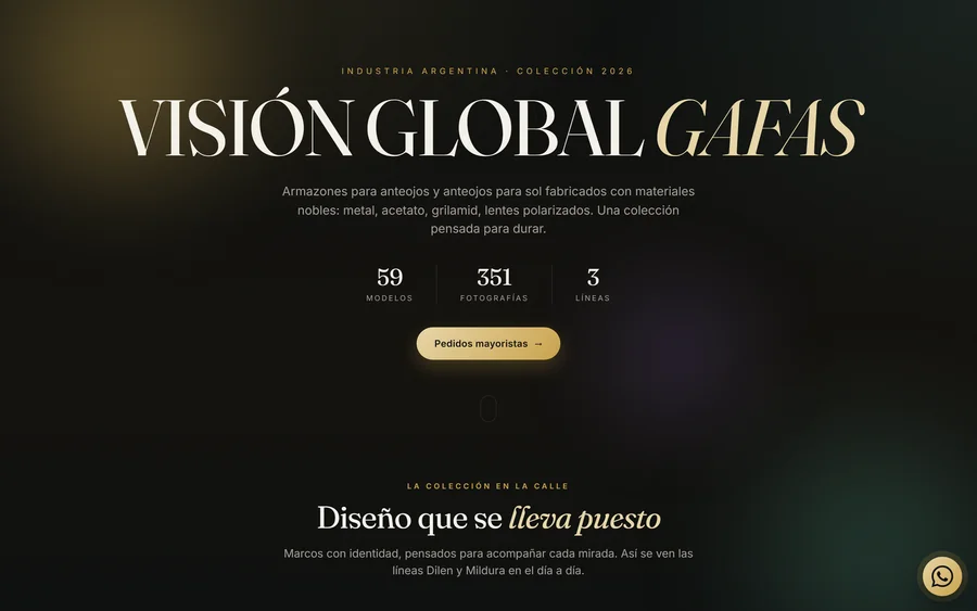Catálogo web de Visión Global Gafas